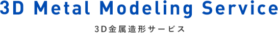 3D Metal Modeling Service 3D金属造形サービス